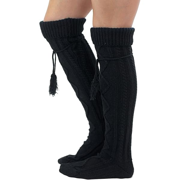 New Crochet Lace Trim Cotton Knit Leg Warmers Boot Womens Long