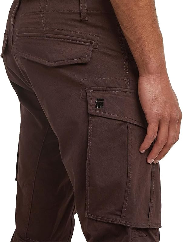 Rovic Zip 3D Calças Regulares Afiladas para Masculino, Castanha (ameixa chocolate D02190-5126-G692), 40W / 36L — foto 5 de 7