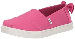 TOMS Girls Alpargata Loafer Flat, Fuchsia Canvas