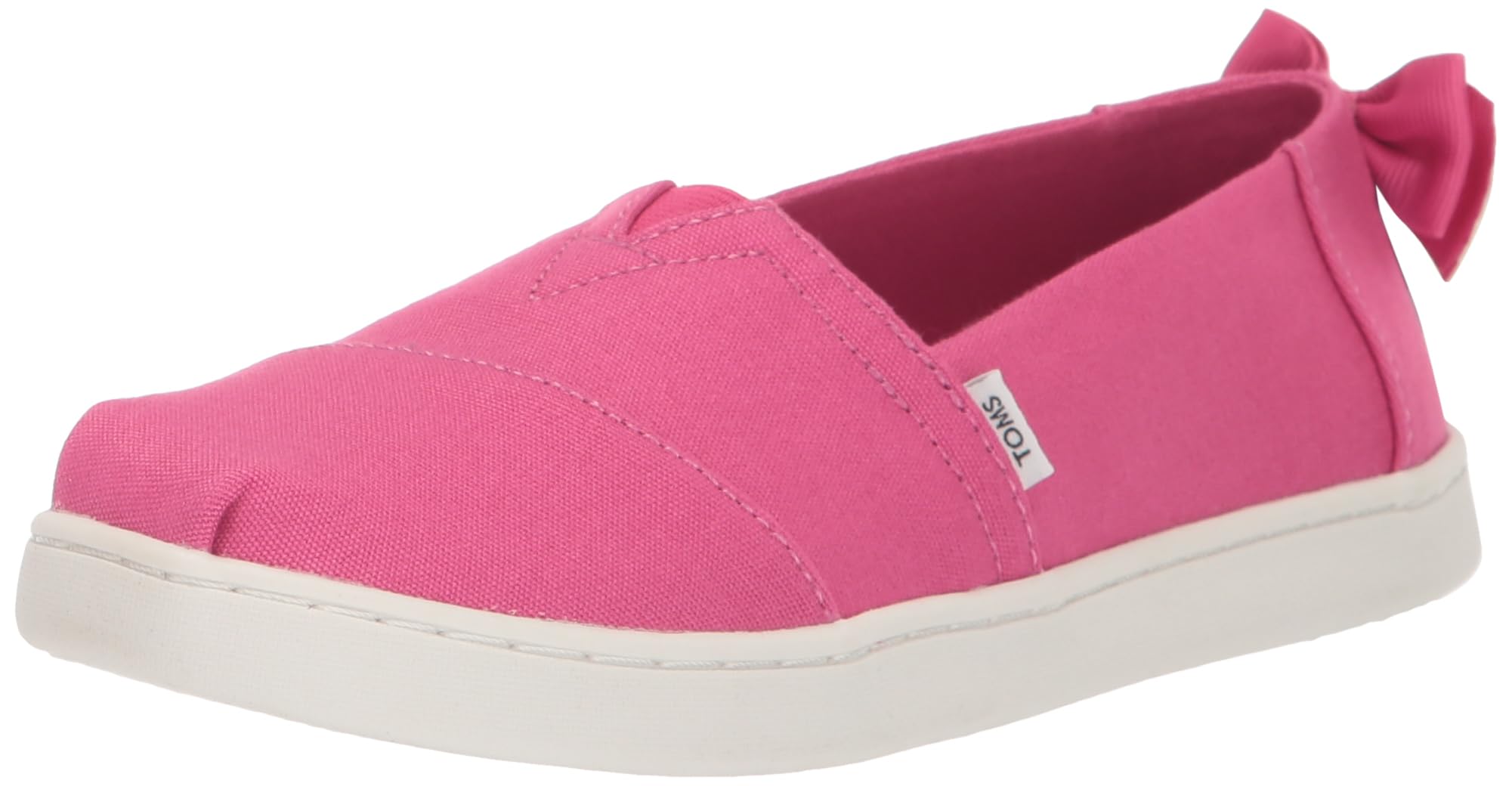 TOMS Girls Alpargata Loafer Flat, Fuchsia Canvas