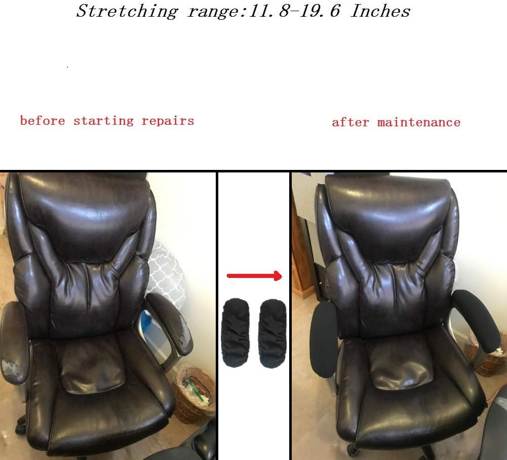 Ousicas Chair Arm Pad Covers Overs,Removable Washable Office Chair Armrest Covers Pads (Black): Home & Kitchen