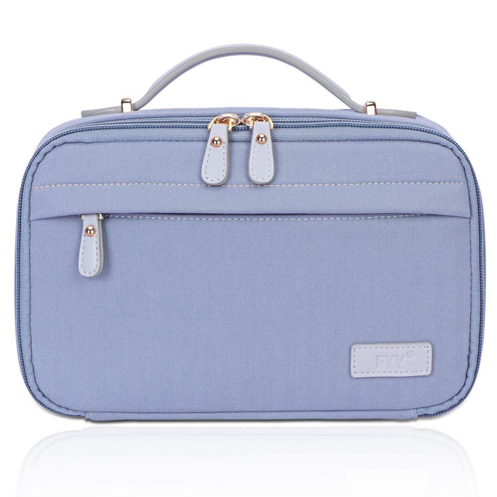 FYY Toiletry Bag, Travel Cosmetic Bag Wash Gargle Bag Large Capacity Zippered Organizer with Top Handle for Men Women Blue : Beauty