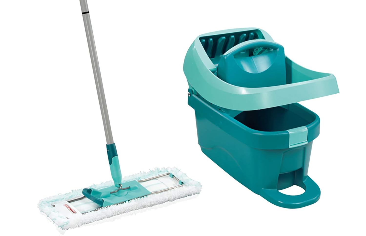 Leifheit Set Wischtuchpresse Profi XL mit Bodenwischer und Rollen zum