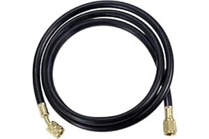 GOHANTEE R410A AC Refrigerant Charging Hoses, 59“ HVAC Charging Hose with 1/4’’ SAE Female Flare, 800PSI Working Pressure for R410A R22 R134A R12 R502 Air Condition System Maintenance