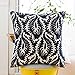 HWY 50 Decorative Couch Throw Pillow Covers 18x18 Inch Embroidered Cotton Branches Accent Throw Pillows Case Cushion Cover for Living Room Bed 1 Piece Navy Blue