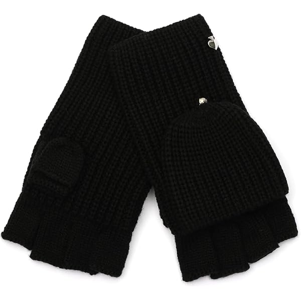 kate spade new york Sam Label Cuff Beanie Black One Size at  display picture 1