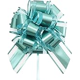 HQJAXJ 6 Pcs Large Gift Bows,6Inch Pull Bow for Birthday,Christmas,Party,Holiday,Gift Boxes Bow Basket Packaging Bows for Valentine's Day Presents Flower Decorations (Lake Blue)