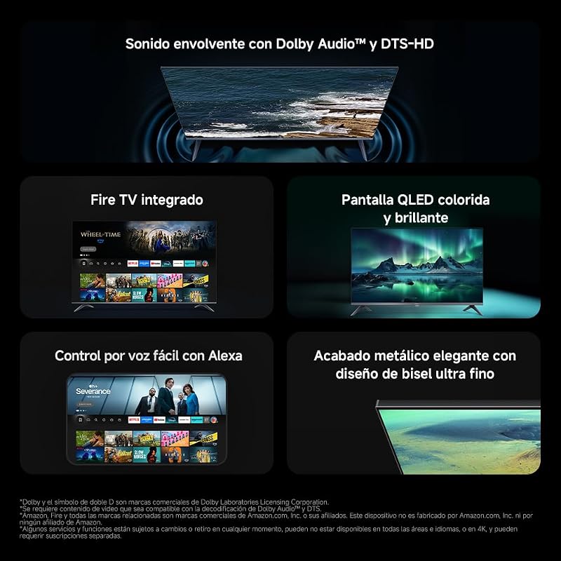 TV F Pro 32 Pulgadas (81 cm), QLED Smart TV, Fire OS7, L32MB-FPEU
