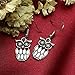 Diamondo Owl Dangle Earrings Retro Light Ear Jewelry Women Ancient Silver Color