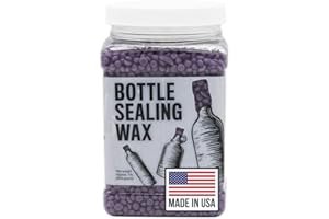 BW BLENDED WAXES, INC. Blended Waxes, Inc. Bottle Sealing Wax 1 lb. Pastilles - Resilient and Versatile Bottling Wax For Wine, Beer, and Liquor Bottle Sealing - Seals Between 25-30 Bottles (Purple)