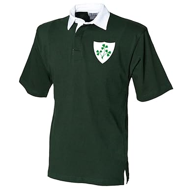 Herren Retro Irische Wappen kurzärmeliges Rugby-Shirt