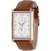 Invicta Men's Vintage 30mm Leather Quartz Watch, Light Brown (Model: 46858)