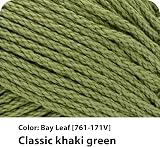 Lion Brand 24/7 Cotton Bay Leaf Yarn 185 yd Green 761-171 One Size view 2