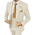 Wangyue Men's Suits 3 Piece Slim Fit Suits for Men Double Breasted Suit Men Business Wedding Prom Tuxedo Suit