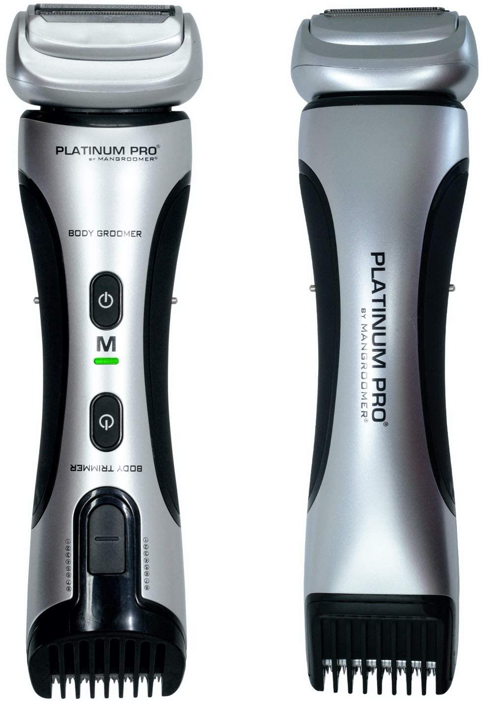 Platinum PRO by MANGROOMER - New Body Groomer Ball Groomer and Body Trimmer with Lithium Max Battery Bonus Extra Foil and Storage Case! (Generation 8.0)