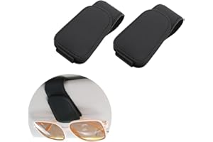KanSmart 2Pack Sunglasses Holder for Car Visor Magnetic Sunglass Clip Car Sunglass Holder Glasses Holder for SUV Truck Car Visor Accessories (Black)