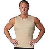 Insta Slim - Made in USA - Mens Compression Sleeveless Crew-Neck Slimming Shapewear Body Shaper with Tummy Control