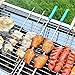 Miady Flat Barbecue Skewers, 16-inch Stainless Steel Shish Kabob Kabab Skewers with Sillicon Handle (Set of 10 + A Carrying Case)