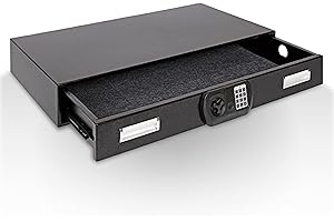 SnapSafe Under Bed Safe, Large – Under Bed Gun Safe for Firearms, Ammunition and Valuables – Fits in Trunk of Small SUVs – Easy Access, Out of Sight, Space Saving – Black, 40 x 6 x 22 Inches