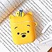 Joyleop Yellow Bear Case for Airpods 1&2 Cute Animal Design Silicone 3D Funny Cartoon for Airpod Cover Soft Kawaii Fun Carabiner Unique Cases for Girls Kids Teens Boys Women Air pods