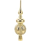 BESPORTBLE Christmas Tree Topper: Christmas Star Tree Topper, Spherical Xmas Tree Ornaments, 3 Tier Treetop Decoration Classic Holiday Home Party Decor Golden