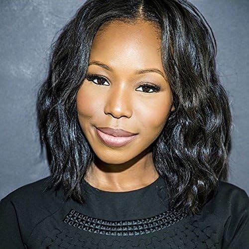 Premier Crown Hair U Part Wig Virgin 100% Brazilian Remy Human Hair Bob Wavy Natural Color 130 Density For Women (10")