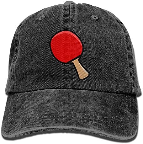 AOSHICO Ping Pong1 Plain Washed Dad Solid Cotton Polo Style Baseball Cap Hat Black