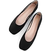 ChaiRong Zhou Women Square Toe Ballets Flats Comfort Slip On Walking Shoes for Driving