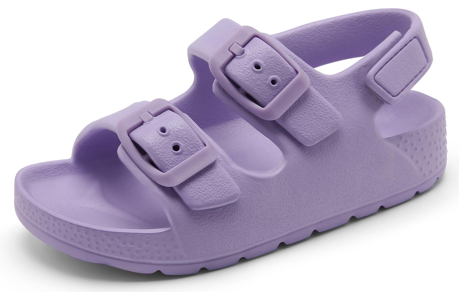 Photo 1 of INMINPIN Toddler Boys Girls Buckle Sandals Comfort Open Toe Sandal with Adjustable Back Strap, Purple, 10 Toddler