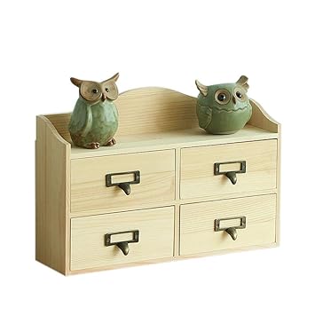 Amazon Com Wushiyu Desk Organizer With Wooden Storage Box Multi