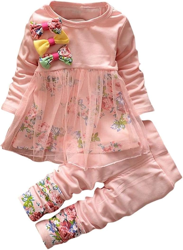 Toddler Baby Girls Fall Winter Clothes Outfit 13 Years Old 2Pcs Floral