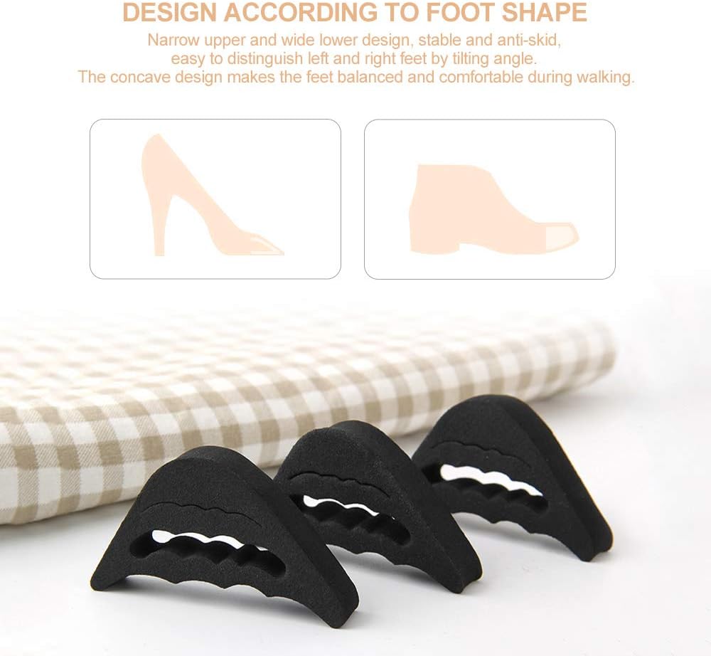 4 Pairs Toe Filler Inserts Adjustable Toe Plug Reusable Shoe Filler for Too Big Shoes for Women Men Unisex Pumps Flats Sneakers - Black + Beige: Health & Personal Care