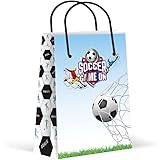 Premium Soccer Party Bags, Treat Bags, New, Gift Bags,Goody Bags, Soccer Party Favors, Soccer Party Supplies, Decorations, 12 Pack
