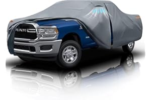 DOZENTRO Dodge Ram 2500/3500 Truck Cover Custom Fit 2002-2025 Crew/Quad Cab Long Bed(8.1') with Door Zipper, 10 Layers Outdoor Heavy Pickup Truck Cover Waterproof All Weather, Wind Dust Sun Protector.