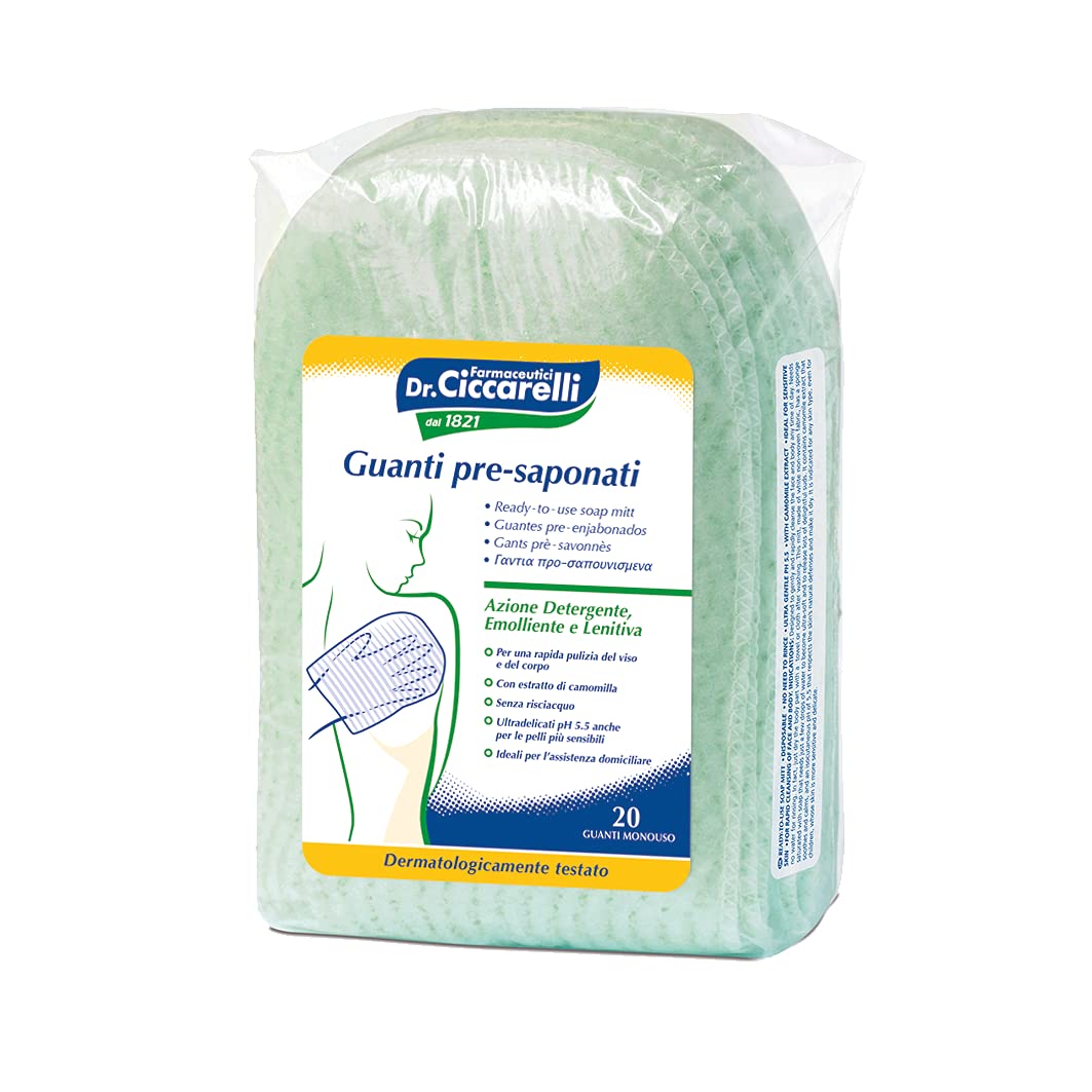 Dr. Ciccarelli Igiene Corpo Ready-to-Use Soap Mitt, 20-Piece