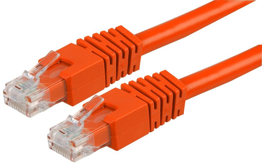 Pro Signal PS11202 RJ45 Male to Male Cat6 UTP Ethernet Patch Lead, 0.5m Orange