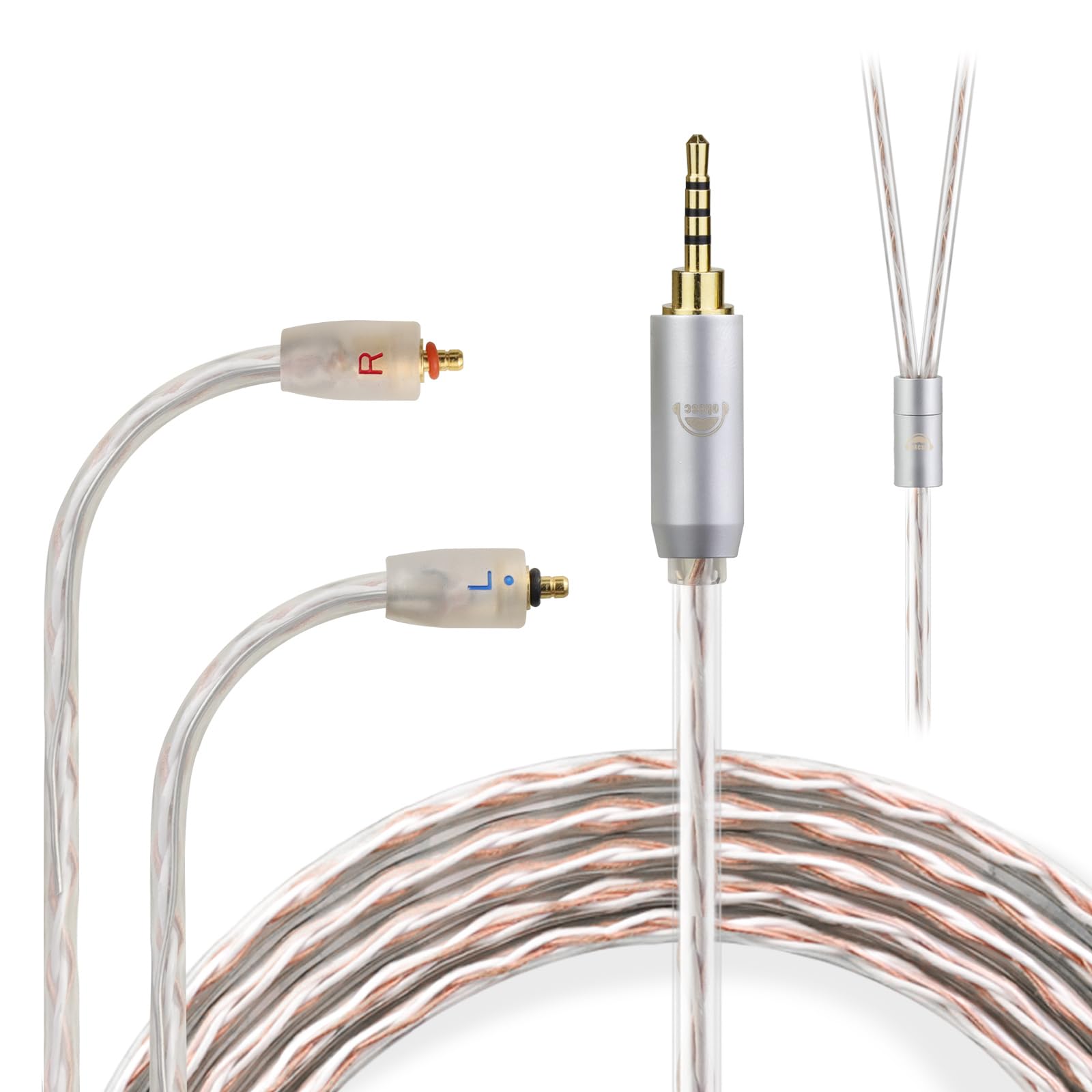 okcsc IPX T2 to 2.5MM 4 Core Upgraded Replacement Cable Earphones Cable Cord Extension Wire for ETYMOTIC EVO UE Premier WESTONE PRO X Series(X10 X20 X30 X40 X50) MACH80/70/60/50/40/30/20/10 3.94FT