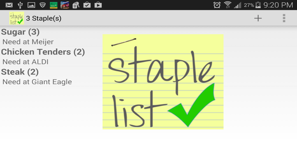 Staple List