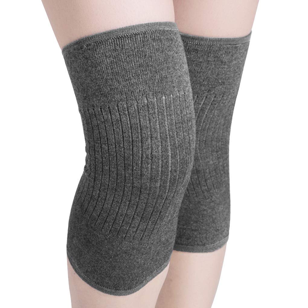 Thermal Knitted Knee Warmer Arthritic Knee Sleeve Stretchy Night Knee Wrap Pad Brace Support Band -Knee Pain Relief-Warming Knees Sleeves- Best for Yoga, Running, Training, Cycling, Walking, Sleep