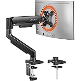 ErGear Single Monitor Arm, Fully Adjustable Monitor Mount for 13&ndash;34 Inch Screens, Fast Install Computer Monitor Stand with Tool-Free VESA Mount, Cable Management, Holds 19.8 lbs