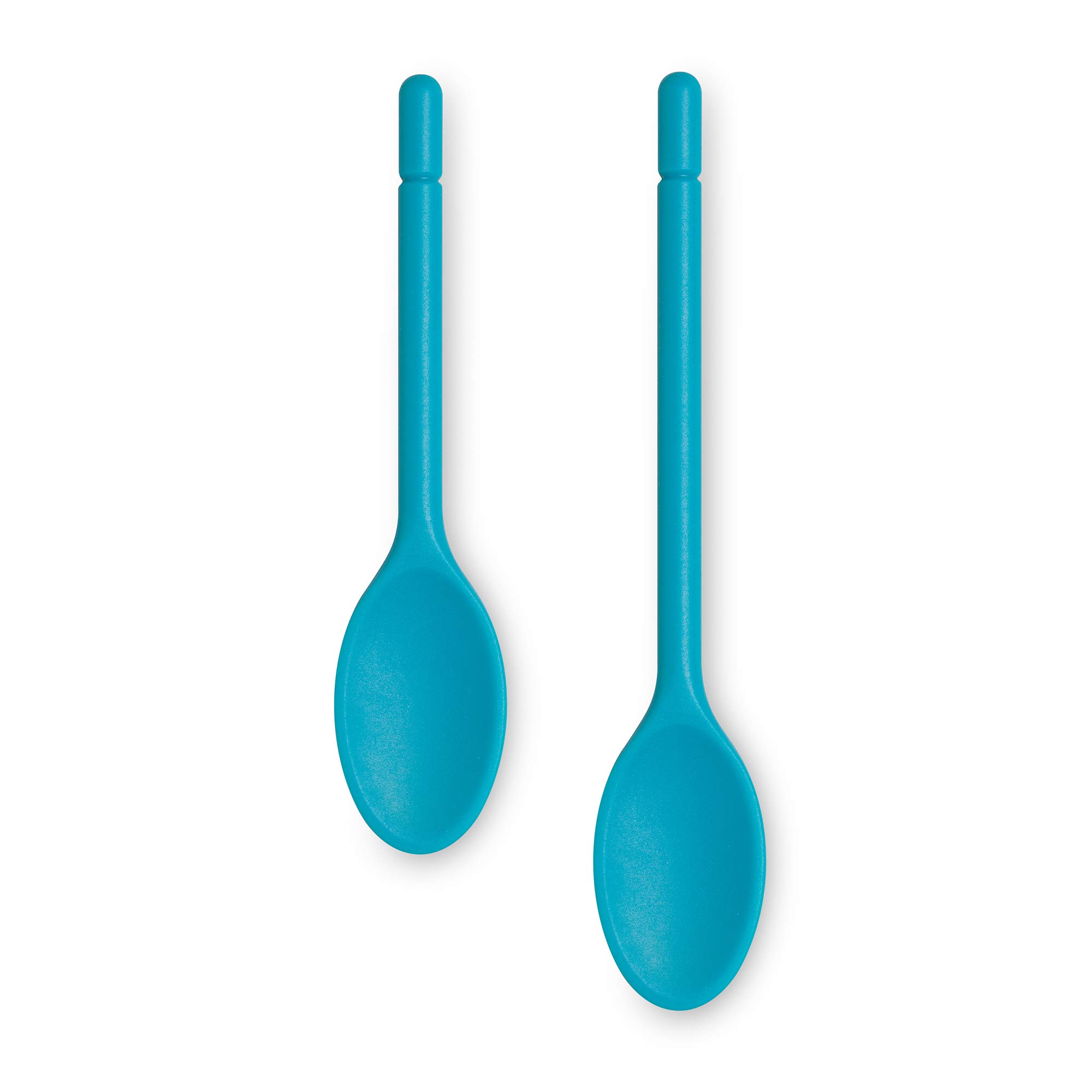 Zeal JSET21A Non-Stick Silicone Traditional Cooks Spoon 2-Piece Set (25cm/30cm) -Aqua