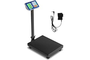 Happygrill 660lbs Digital Weight Scale Floor Platform Scale for Weighing Package Shipping Mailing Postal Scale with LB/KG Pri