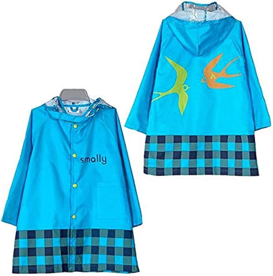 TopRen Unisex Kid's Fashion Cute Rain Coat, Cartoon Waterproof Children's Raincoat Rainwear Lightweight for Ages 3-12 Years Old Girls and Boys 4 Size, 3 Color