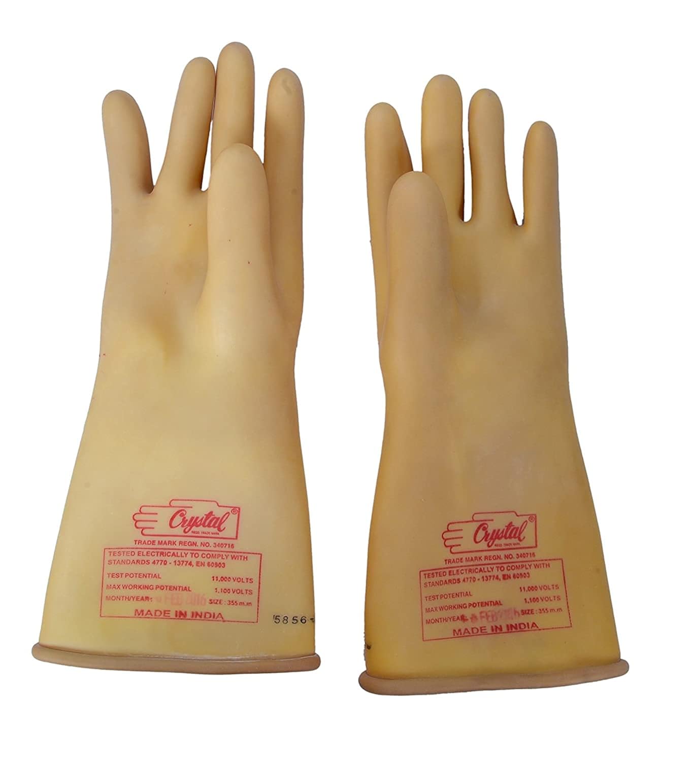 Rubber Electrical Shock Proof Hand Gloves for Industrial, Construction