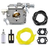 FitBest Carburetor Kit for Tecumseh TM049XA TC200 TC300 2-Cycle Engines | 640347 640347A, Includes Fuel Filter, Fuel Line, Spark Plug, For Ice Augers, Tillers, Power Drills, Vertical Engines