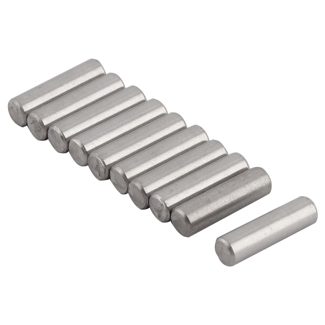 Sourcingmap Cylinder 4mm Diameter 14mm Length 304 Stainless Steel Dowel Pins Fastener Elements Silver Tone 10pcs