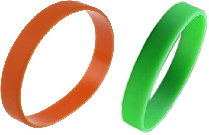 Amazon.com : Tiamu 2Pcs Fashion Silicone Rubber Elasticity Wristband