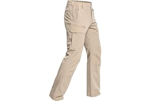 CARWORNIC Men's Quick Dry Tactical Hiking Pants Flex Water Resistant Lightweight Outdoor Fishing Cargo Work Pants 9 Pockets