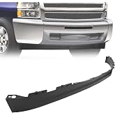 HECASA Front Bumper Lower Valance Compatible with 2007-2013 Chevy Chevrolet Silverado 1500 Replacement for 25821880 GM1092191 Lower Air Deflector Extension Black
