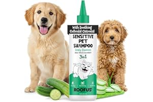 ROOFUS THE DOG Dog Shampoo & Conditioner for Smelly Dogs - Zesty Zoomies Dog Shampoo for Itchy Skin Relief - Hypoallergenic Pet Shampoo for Conditioner, Moisturizing & Itching.